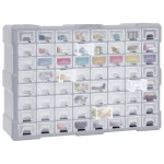 vidaXL Organizator cu 64 de sertare, 52 x 16 x 37,5 cm vidaXL Organizator cu 64 de sertare, 52 x 16 x 37,5 cm
