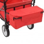 vidaXL Cărucior manual pliabil cu copertină, roșu, oțel vidaXL Cărucior manual pliabil cu copertină, roșu, oțel