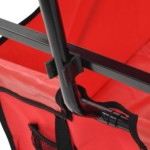 vidaXL Cărucior manual pliabil cu copertină, roșu, oțel vidaXL Cărucior manual pliabil cu copertină, roșu, oțel