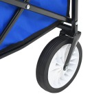 vidaXL Cărucior manual pliabil cu copertină, albastru, oțel vidaXL Cărucior manual pliabil cu copertină, albastru, oțel