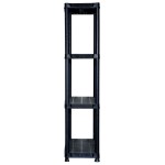 vidaXL Raft de depozitare cu 4 polițe, negru, 61x30,5x130 cm, plastic vidaXL Raft de depozitare cu 4 polițe, negru, 61x30,5x130 cm, plastic