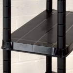 vidaXL Raft de depozitare cu 4 polițe, negru, 61x30,5x130 cm, plastic vidaXL Raft de depozitare cu 4 polițe, negru, 61x30,5x130 cm, plastic