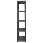 vidaXL Raft de depozitare cu 5 polițe, negru, 71x38x170 cm, plastic vidaXL Raft de depozitare cu 5 polițe, negru, 71x38x170 cm, plastic
