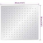 vidaXL Cap de duș tip ploaie pătrat, 30 x 30 cm, oțel inoxidabil 304 vidaXL Cap de duș tip ploaie pătrat, 30 x 30 cm, oțel inoxidabil 304