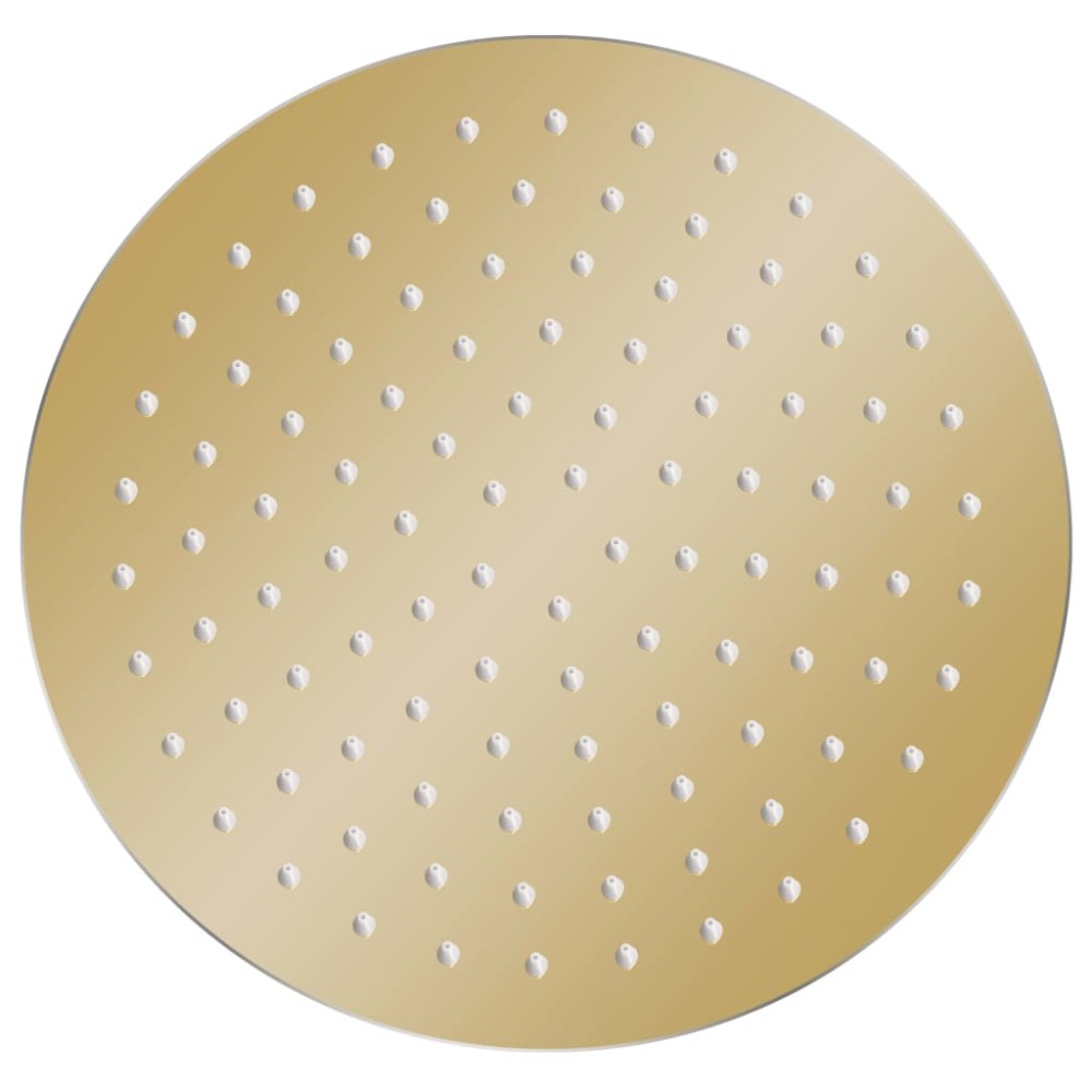 vidaXL Cap de duș rotund tip ploaie, auriu, 25 cm, oțel inoxidabil