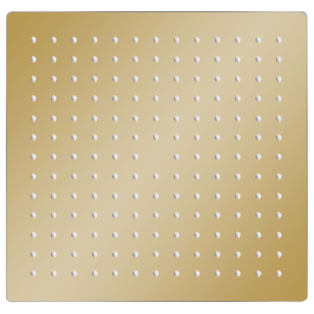 vidaXL Cap de duș tip ploaie pătrat, auriu, 30x30 cm, oțel inoxidabil