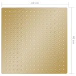 vidaXL Cap de duș tip ploaie pătrat, auriu 40 x 40 cm oțel inoxidabil vidaXL Cap de duș tip ploaie pătrat, auriu 40 x 40 cm oțel inoxidabil