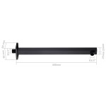 vidaXL Braț suport de duș, pătrat, negru, 40 cm, oțel inoxidabil 201 vidaXL Braț suport de duș, pătrat, negru, 40 cm, oțel inoxidabil 201