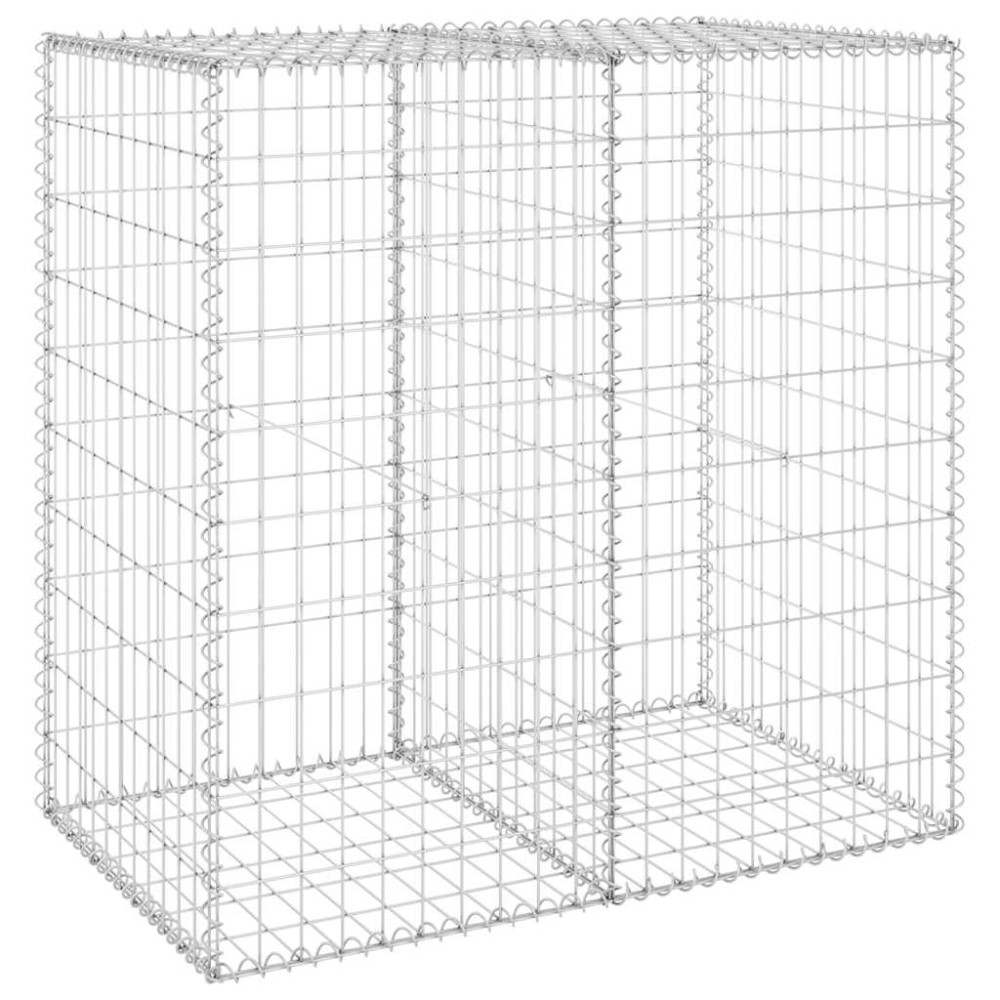 vidaXL Perete gabion cu capace, 100 x 60 x 100 cm, oțel galvanizat