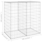 vidaXL Perete gabion cu capace, 100 x 60 x 100 cm, oțel galvanizat vidaXL Perete gabion cu capace, 100 x 60 x 100 cm, oțel galvanizat
