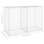 vidaXL Perete gabion cu capace, 150 x 60 x 100 cm, oțel galvanizat vidaXL Perete gabion cu capace, 150 x 60 x 100 cm, oțel galvanizat
