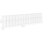 vidaXL Perete gabion cu capace, 900 x 30 x 200 cm, oțel galvanizat vidaXL Perete gabion cu capace, 900 x 30 x 200 cm, oțel galvanizat