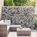 vidaXL Perete gabion cu capace, 300 x 30 x 200 cm, oțel galvanizat vidaXL Perete gabion cu capace, 300 x 30 x 200 cm, oțel galvanizat