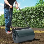 vidaXL Tăvălug de gazon, verde și negru, 63 cm, 50 L vidaXL Tăvălug de gazon, verde și negru, 63 cm, 50 L