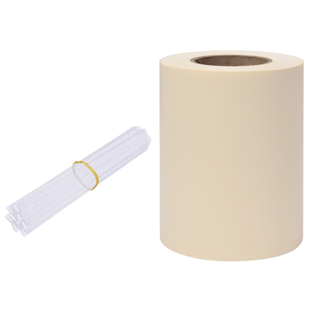 vidaXL Panou de intimitate grădină, crem, 35 x 0,19 m, PVC