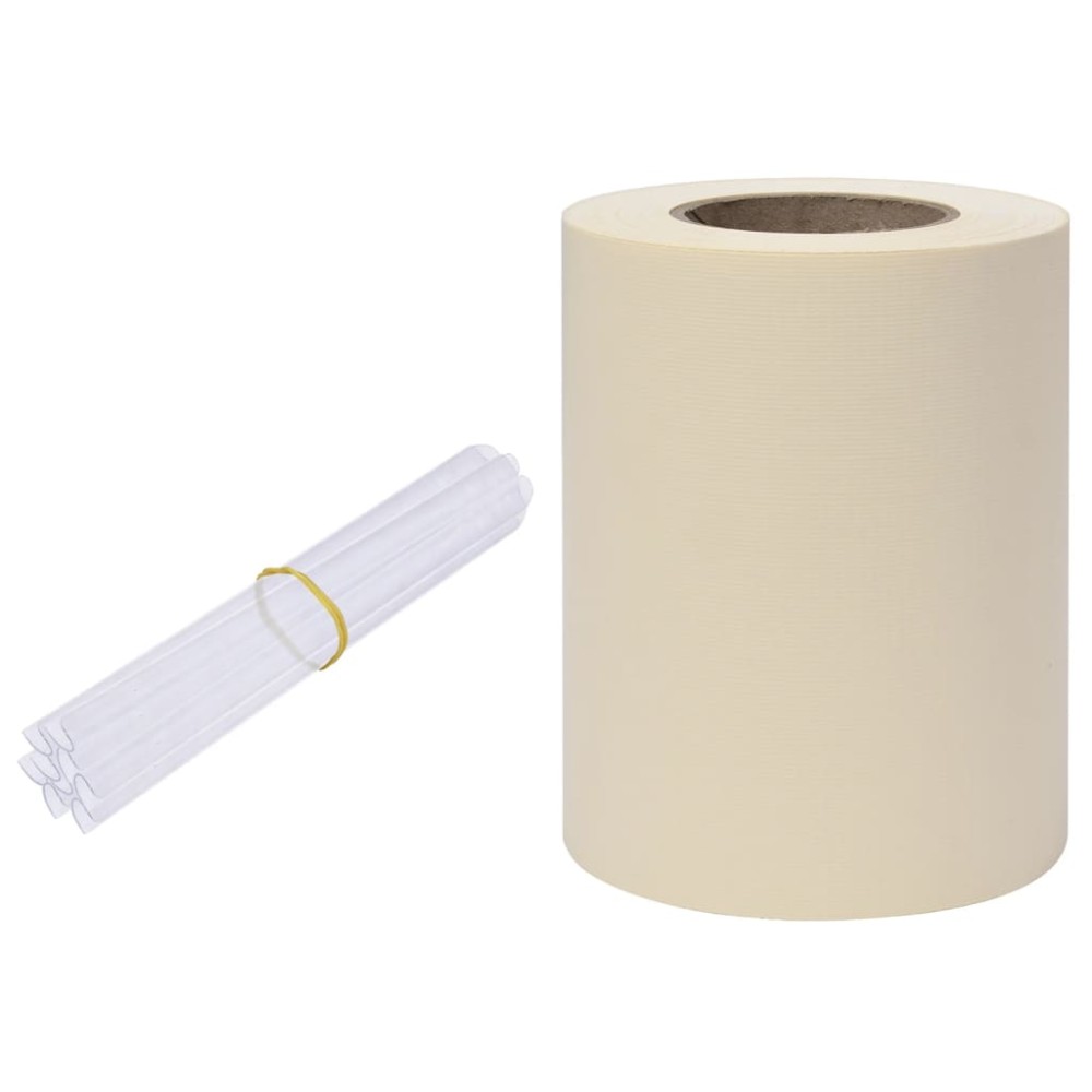 vidaXL Panou de intimitate grădină, crem, 70x0,19 m, PVC
