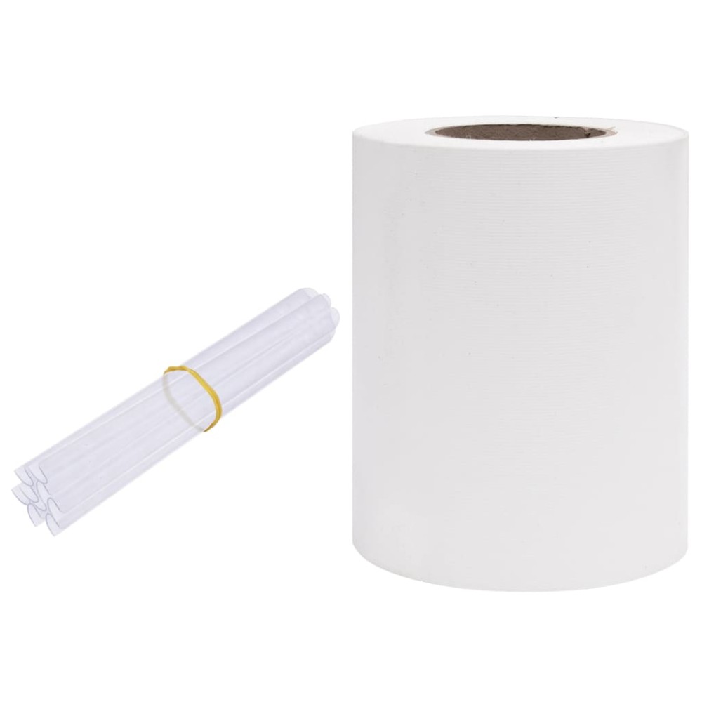 vidaXL Panou de intimitate grădină, alb, 35 x 0,19 m, PVC