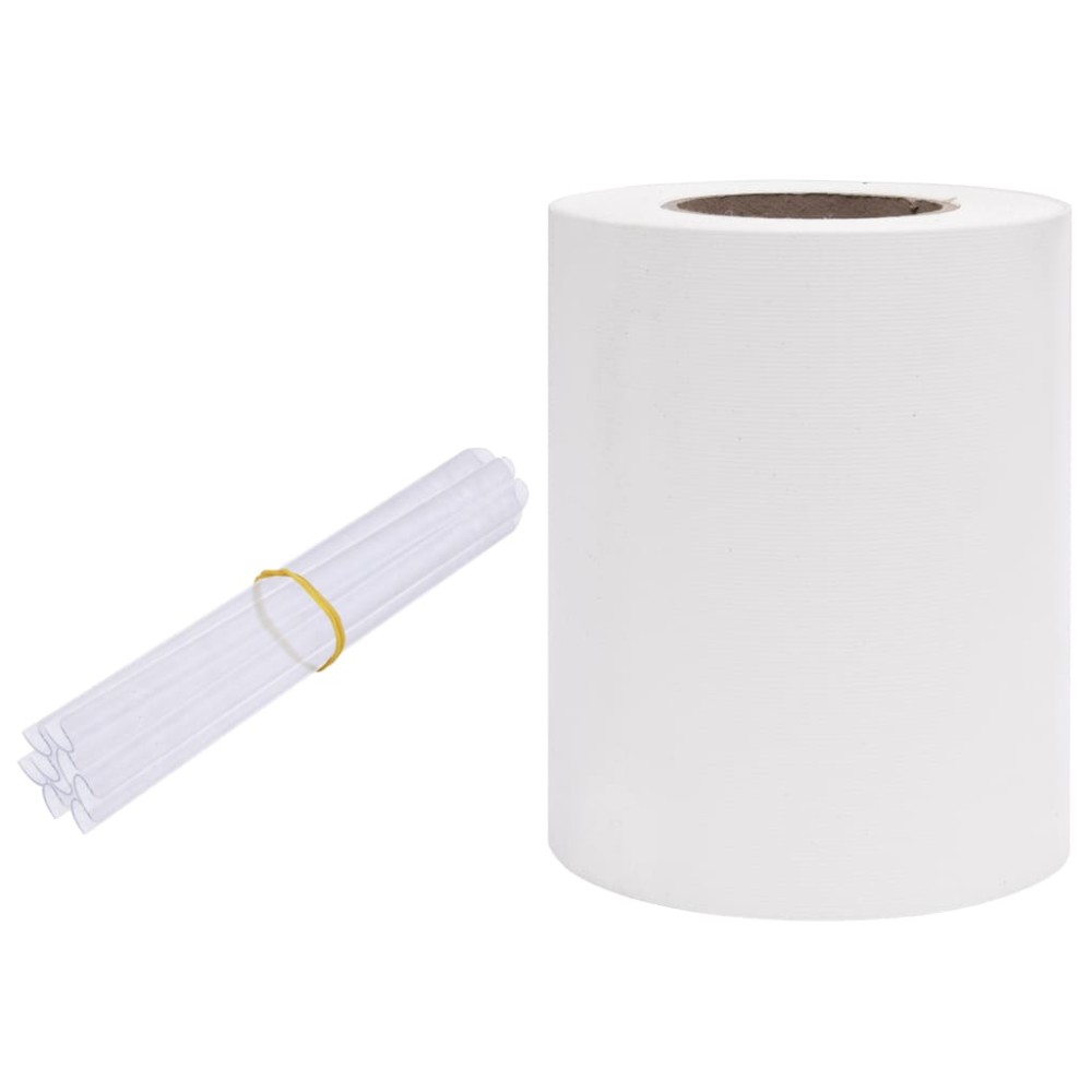 vidaXL Panou de intimitate grădină, alb, 70 x 0,19 m, PVC