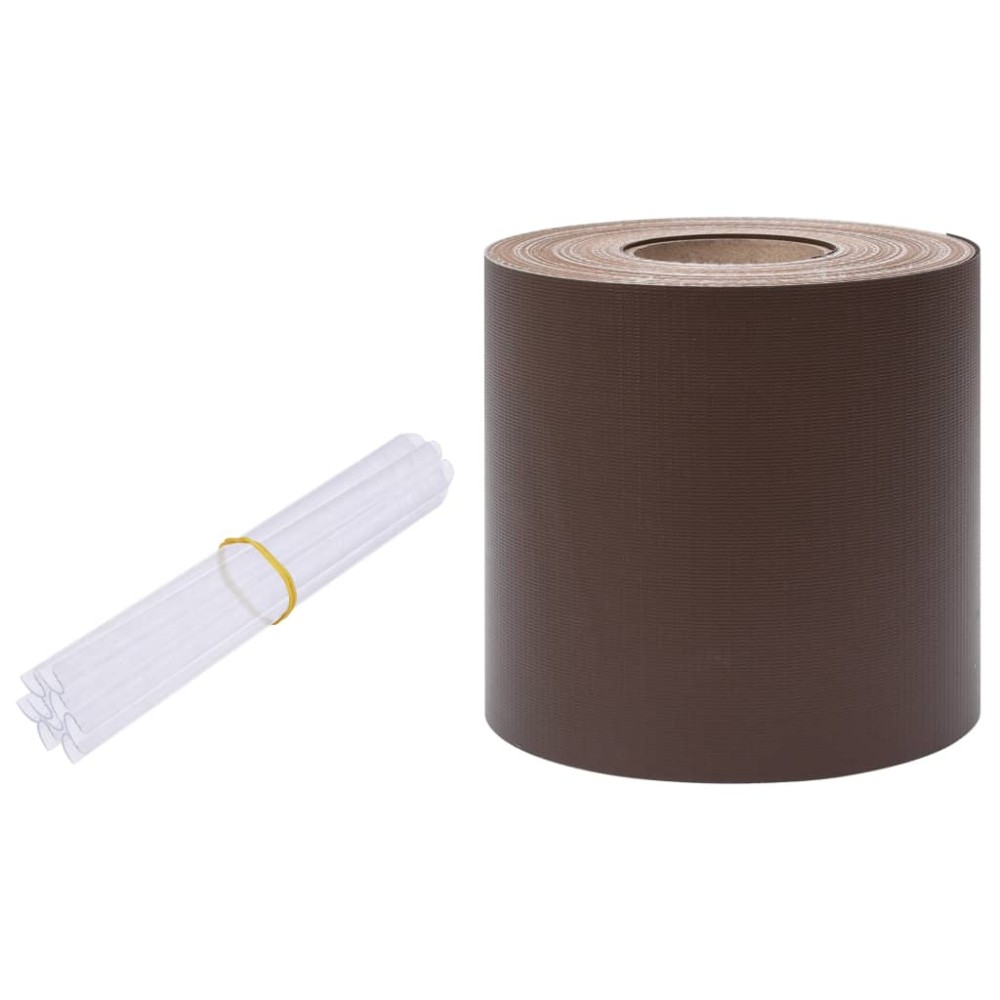 vidaXL Panou de intimitate grădină, maro, 35x0,19 m, PVC