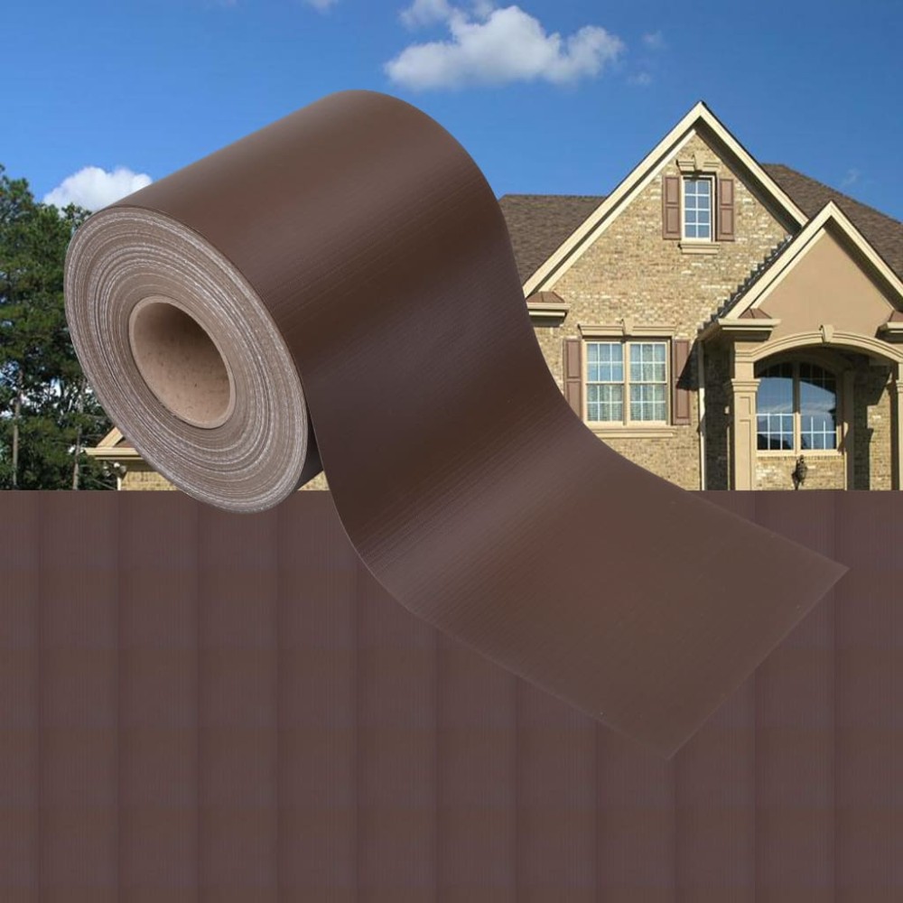 vidaXL Panou de intimitate grădină, maro, 35x0,19 m, PVC