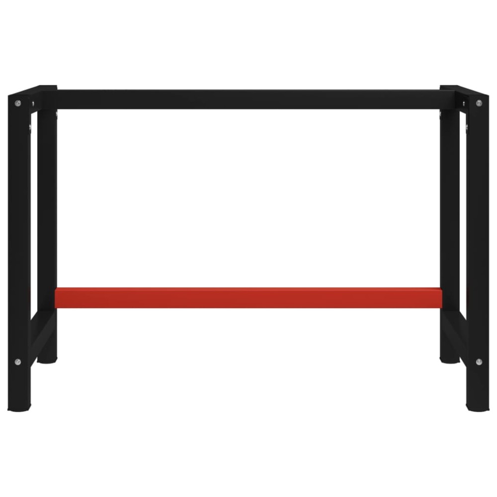 vidaXL Cadru metalic banc de lucru, 120x57x79 cm, negru și roșu