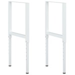 vidaXL Cadre banc lucru reglabile, 2 buc., gri, 55x(69-95,5) cm, metal vidaXL Cadre banc lucru reglabile, 2 buc., gri, 55x(69-95,5) cm, metal