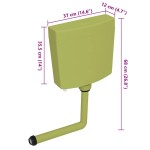 vidaXL Rezervor de toaletă cu admisie de apă pe fund, 3/6 L, măsliniu vidaXL Rezervor de toaletă cu admisie de apă pe fund, 3/6 L, măsliniu