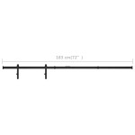vidaXL Set glisare ușă mini pentru dulap, oțel carbon, 183 cm vidaXL Set glisare ușă mini pentru dulap, oțel carbon, 183 cm