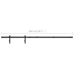 vidaXL Set glisare ușă mini pentru dulap, oțel carbon, 200 cm vidaXL Set glisare ușă mini pentru dulap, oțel carbon, 200 cm