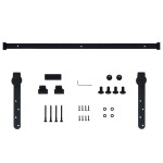 vidaXL Set glisare ușă mini pentru dulap, oțel carbon, 122 cm vidaXL Set glisare ușă mini pentru dulap, oțel carbon, 122 cm