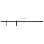 vidaXL Set glisare ușă mini pentru dulap, oțel carbon, 122 cm vidaXL Set glisare ușă mini pentru dulap, oțel carbon, 122 cm