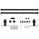 vidaXL Set glisare ușă mini pentru dulap, oțel carbon, 183 cm vidaXL Set glisare ușă mini pentru dulap, oțel carbon, 183 cm