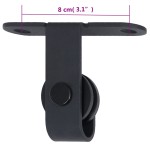 vidaXL Set glisare ușă mini pentru dulap, oțel carbon, 183 cm vidaXL Set glisare ușă mini pentru dulap, oțel carbon, 183 cm
