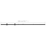 vidaXL Set glisare ușă mini pentru dulap, oțel carbon, 200 cm vidaXL Set glisare ușă mini pentru dulap, oțel carbon, 200 cm