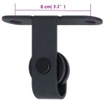 vidaXL Set glisare ușă mini pentru dulap, oțel carbon, 152 cm vidaXL Set glisare ușă mini pentru dulap, oțel carbon, 152 cm