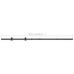 vidaXL Set glisare ușă mini pentru dulap, oțel carbon, 152 cm vidaXL Set glisare ușă mini pentru dulap, oțel carbon, 152 cm