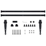 vidaXL Set glisare ușă mini pentru dulap, oțel carbon, 183 cm vidaXL Set glisare ușă mini pentru dulap, oțel carbon, 183 cm