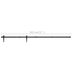 vidaXL Set glisare ușă mini pentru dulap, oțel carbon, 183 cm vidaXL Set glisare ușă mini pentru dulap, oțel carbon, 183 cm