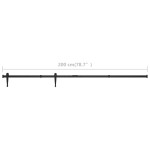 vidaXL Set glisare ușă mini pentru dulap, oțel carbon, 200 cm vidaXL Set glisare ușă mini pentru dulap, oțel carbon, 200 cm