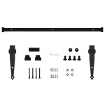 vidaXL Set glisare ușă mini pentru dulap, oțel carbon, 152 cm vidaXL Set glisare ușă mini pentru dulap, oțel carbon, 152 cm