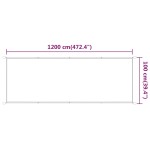 vidaXL Copertină verticală, alb, 100x1200 cm, țesătură Oxford