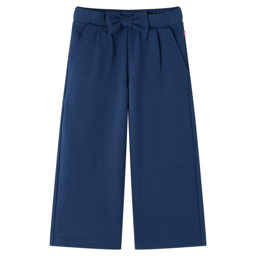 Pantaloni pentru copii cu picioare largi, bleumarin, 104