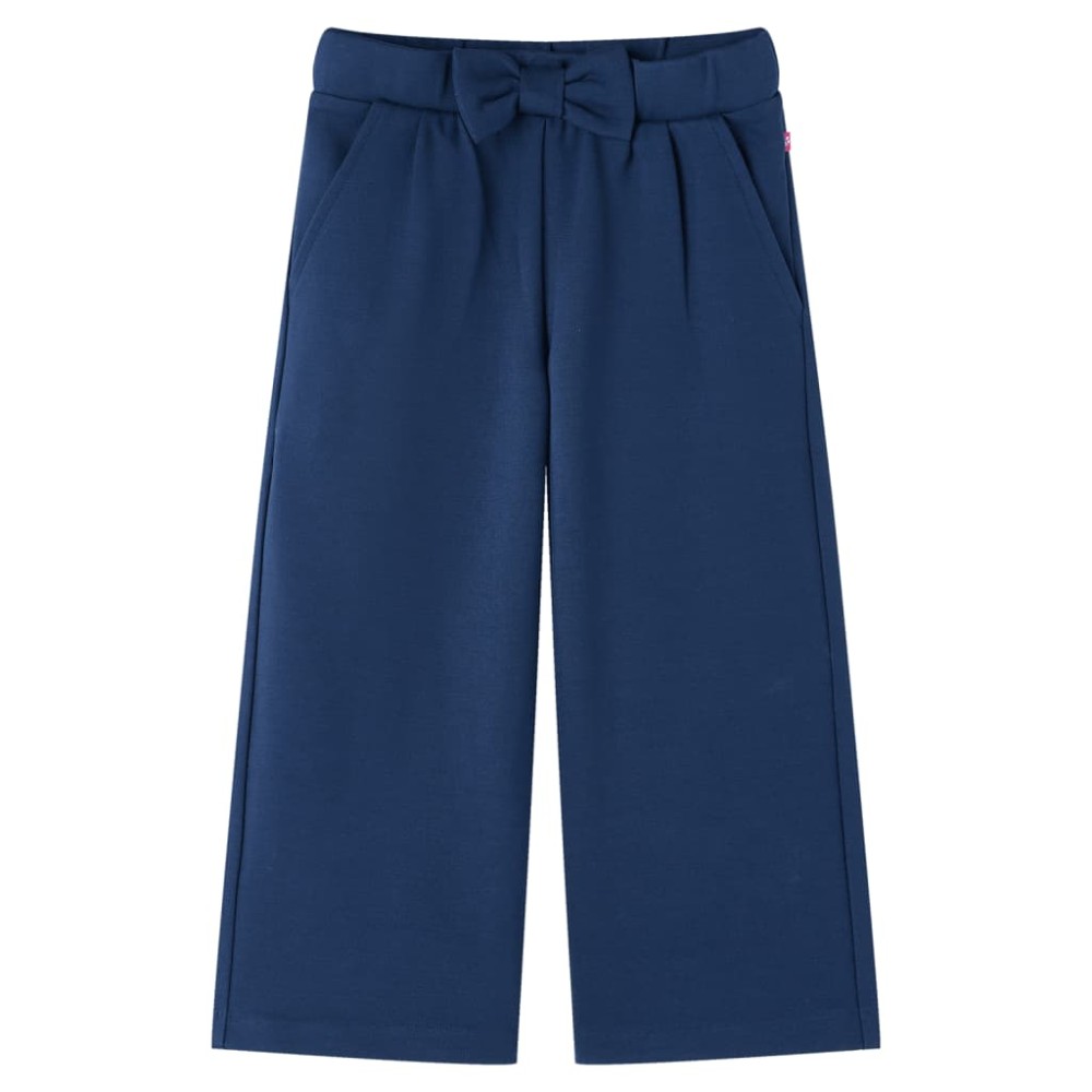 Pantaloni pentru copii cu picioare largi, bleumarin, 128