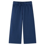 Pantaloni pentru copii cu picioare largi, bleumarin, 128