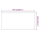 vidaXL Copertină verticală, verde deschis, 140x270 cm, țesătură Oxford
