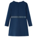 Rochie pentru copii cu mâneci lungi, bleumarin, 116
