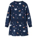 Rochie cu mâneci lungi pentru copii, bleumarin, 92