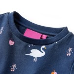 Rochie cu mâneci lungi pentru copii, bleumarin, 92