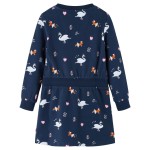 Rochie pentru copii cu mâneci lungi, bleumarin, 128 Rochie pentru copii cu mâneci lungi, bleumarin, 128