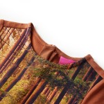 Rochie pentru copii cu mâneci lungi, coniac, 104 Rochie pentru copii cu mâneci lungi, coniac, 104